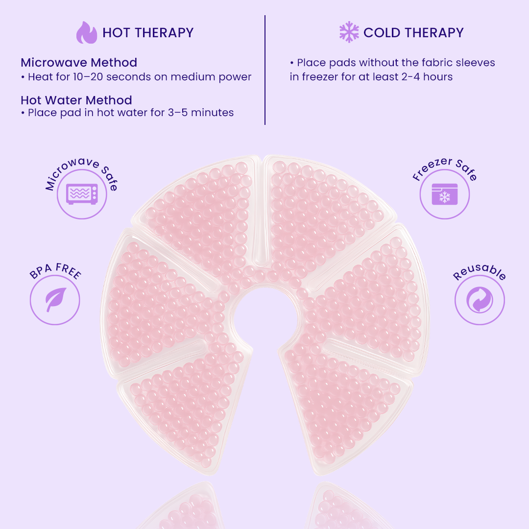 Jevonbaby Breast Relief Hot & Cold Therapy Pads (2-Pieces)
