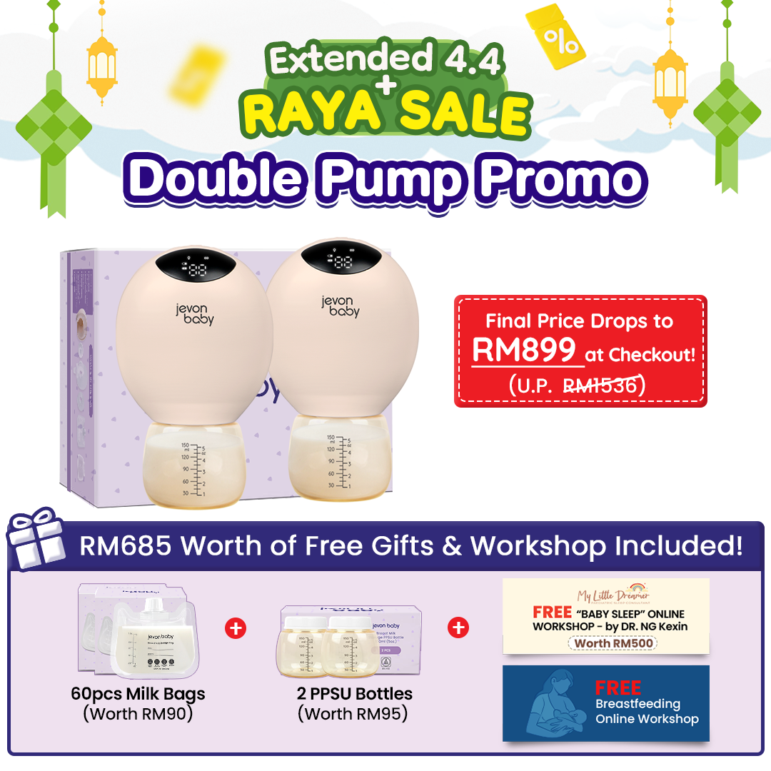 Jevonbaby Breast Pump - Extended 4.4 + Raya Sale
